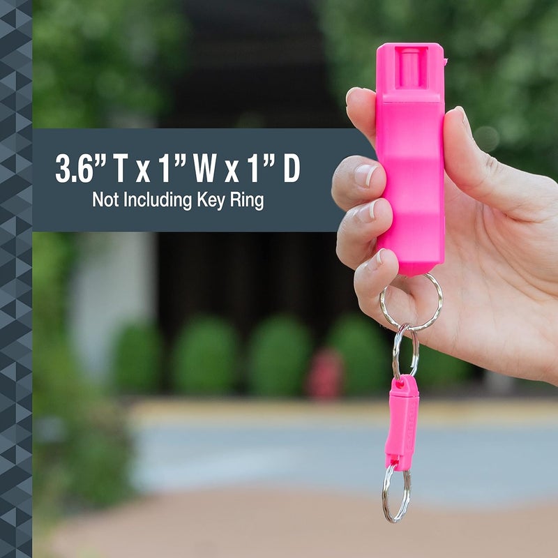 sabre Campus Safety Pepper Gel with Quick Release Key Ring, Protect Against Multiple Threats with 3X longer spray time, Gel is Safer, Ergonomic Finger Grip - Image 4